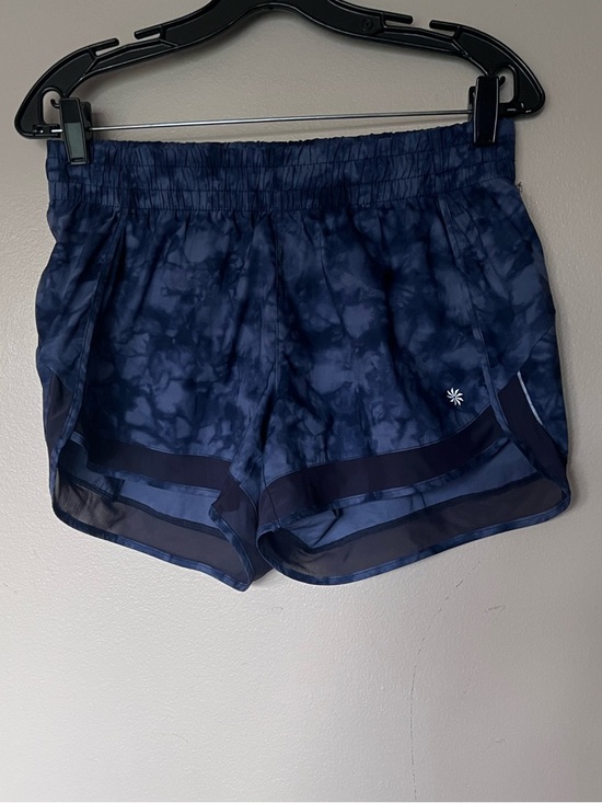 Athleta Pants - Athleta Blue Tie-Dye Athletic Shorts with Mesh Trim